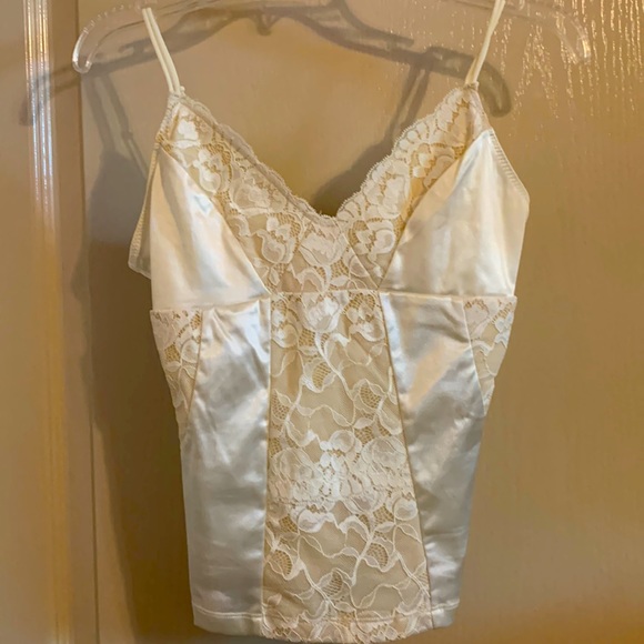 Victoria's Secret Tops - Victoria’s Secret lace and satin corset back cami